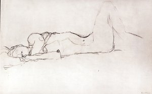 Nackte Frau im Bett, ca. 1914